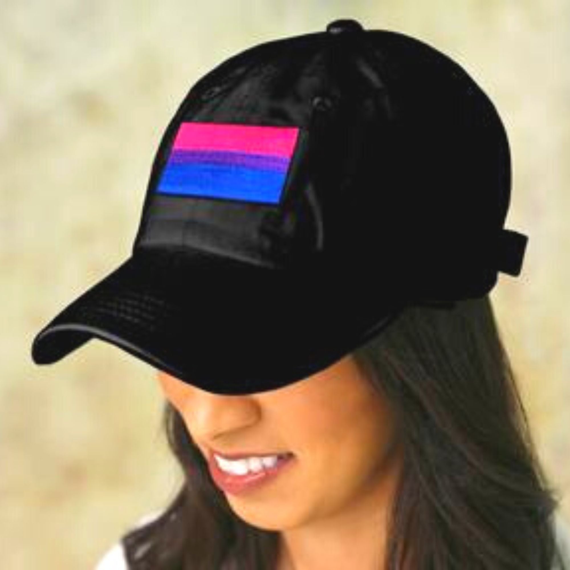 Bisexual Flag Baseball Hats in Black The Awareness Company
