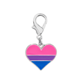 Bisexual Flag Heart Hanging Charms The Awareness Company