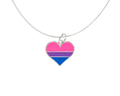 Bisexual Flag Heart Necklaces The Awareness Company