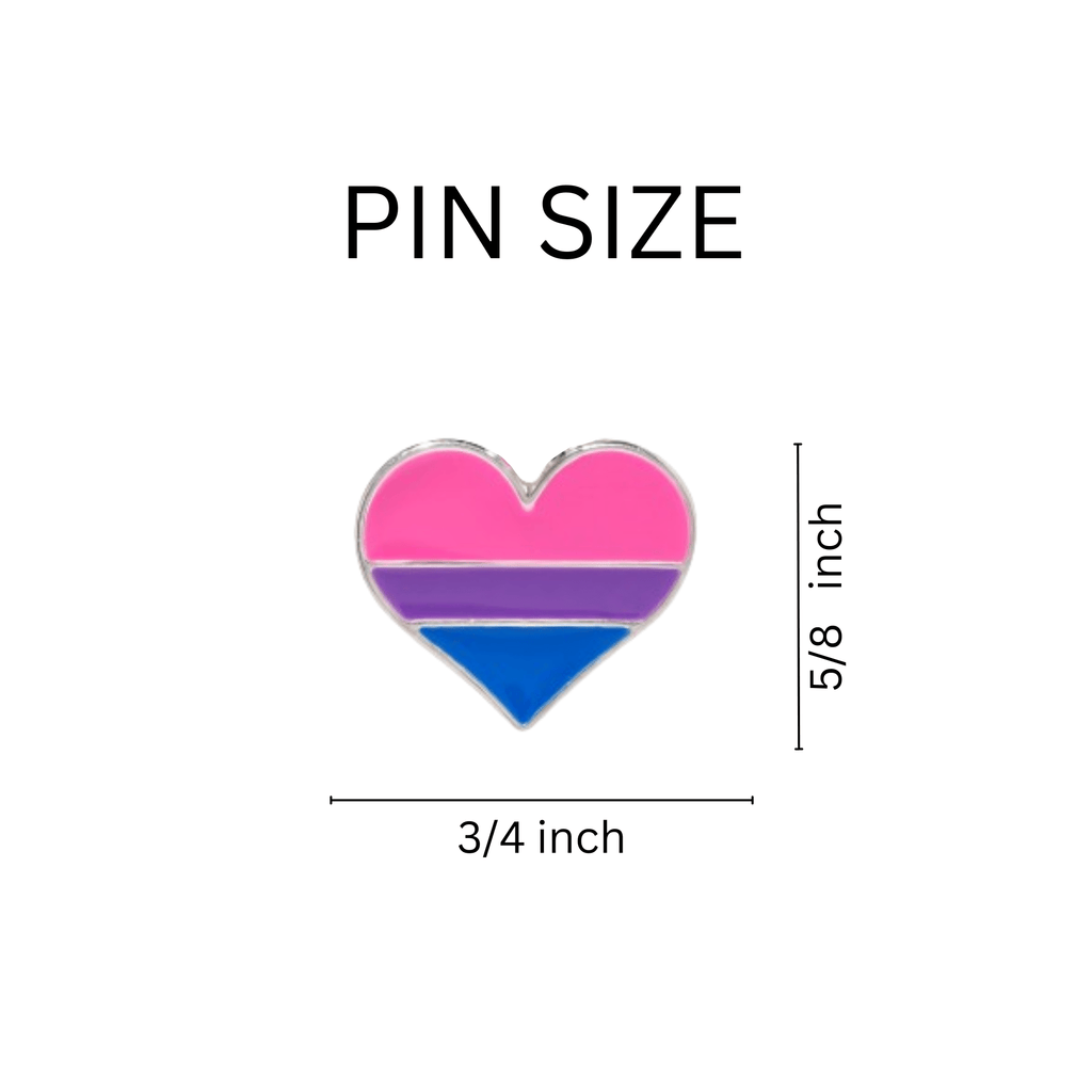 Bisexual Flag Heart Shaped Pins The Awareness Company