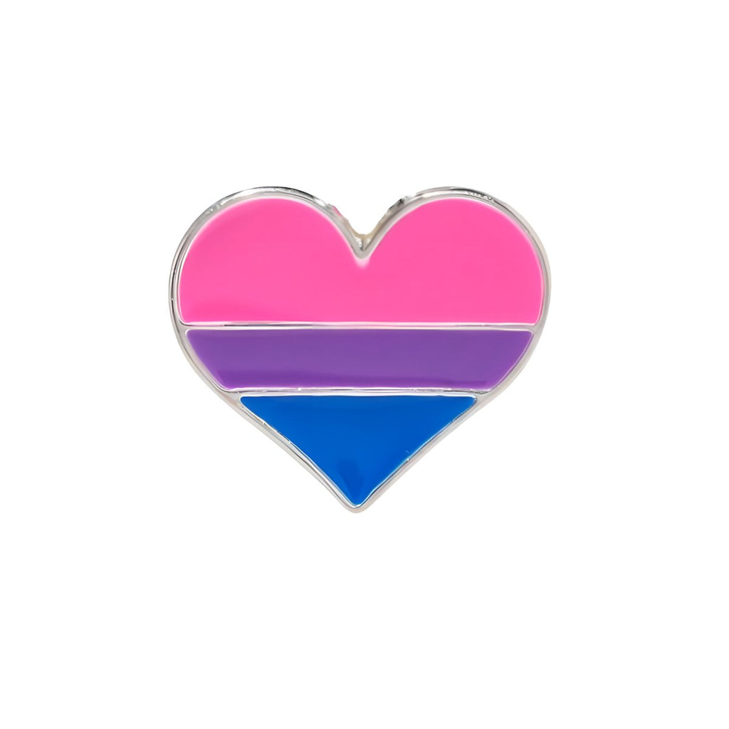 Bisexual Flag Heart Shaped Pins The Awareness Company
