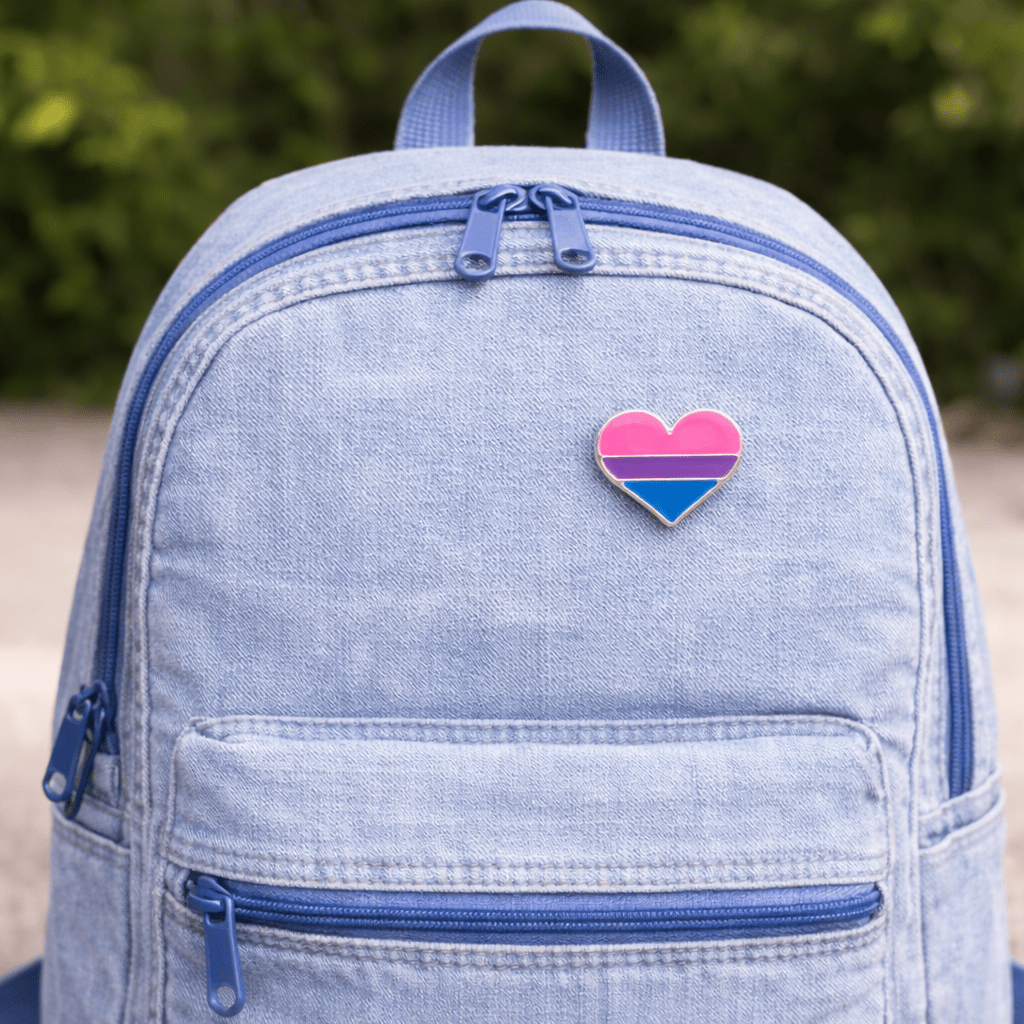 Bisexual Flag Heart Shaped Pins The Awareness Company