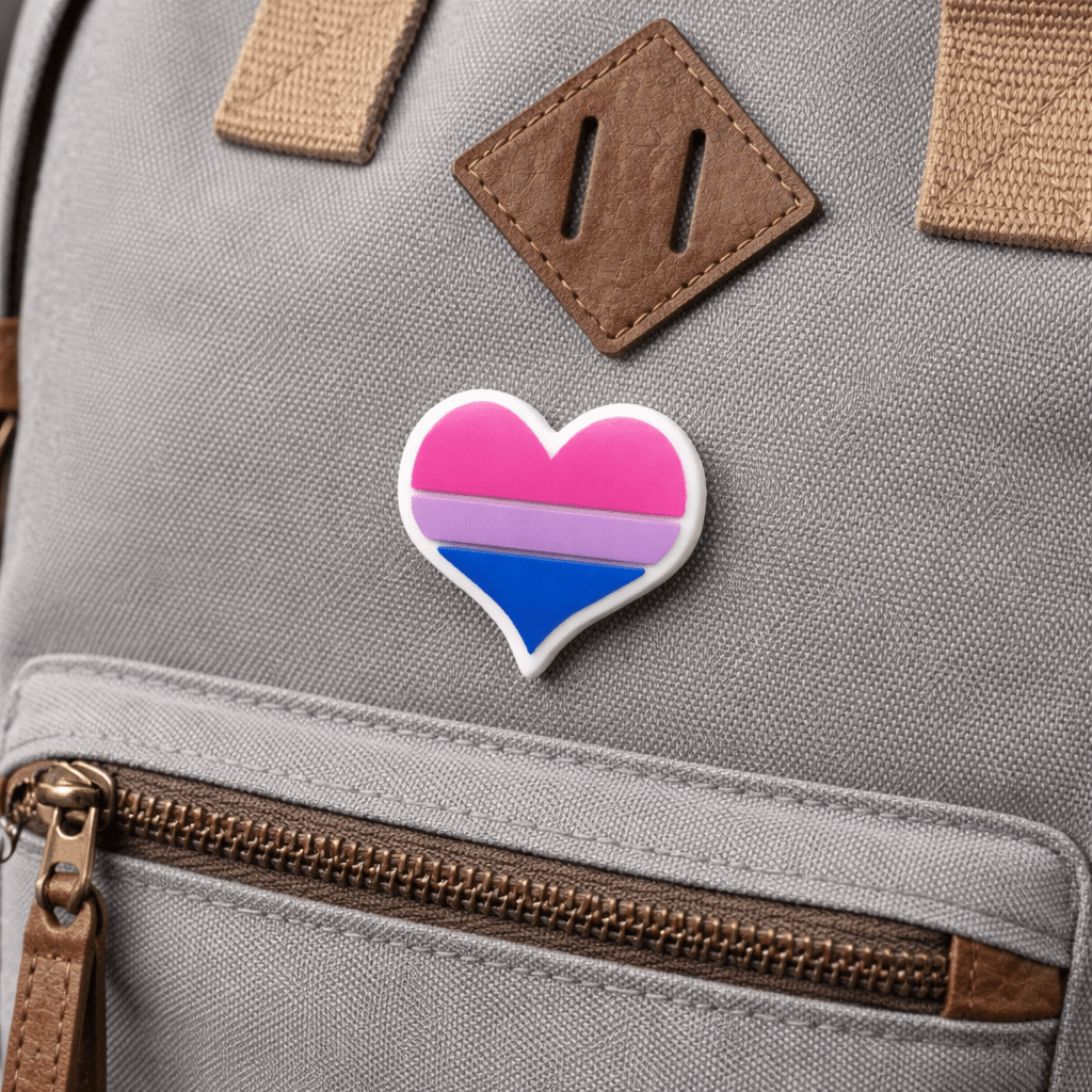 Bisexual Flag Heart Silicone Pins The Awareness Company