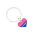 Bisexual Heart Flag Split Ring Key Chains The Awareness Company