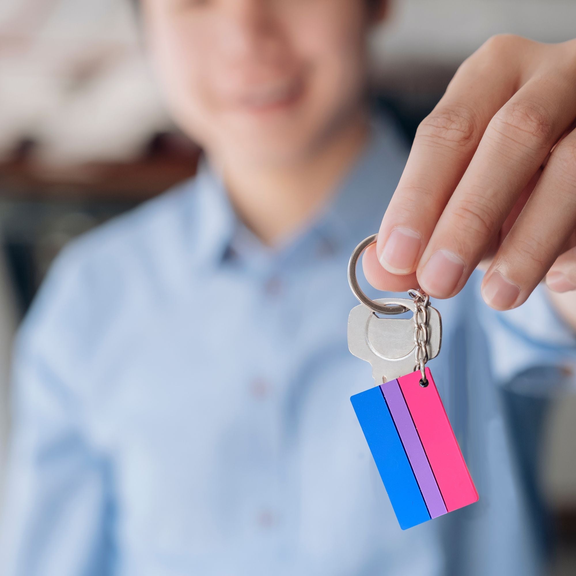25 Pack Bisexual Pride Flag Keychains The Awareness Company