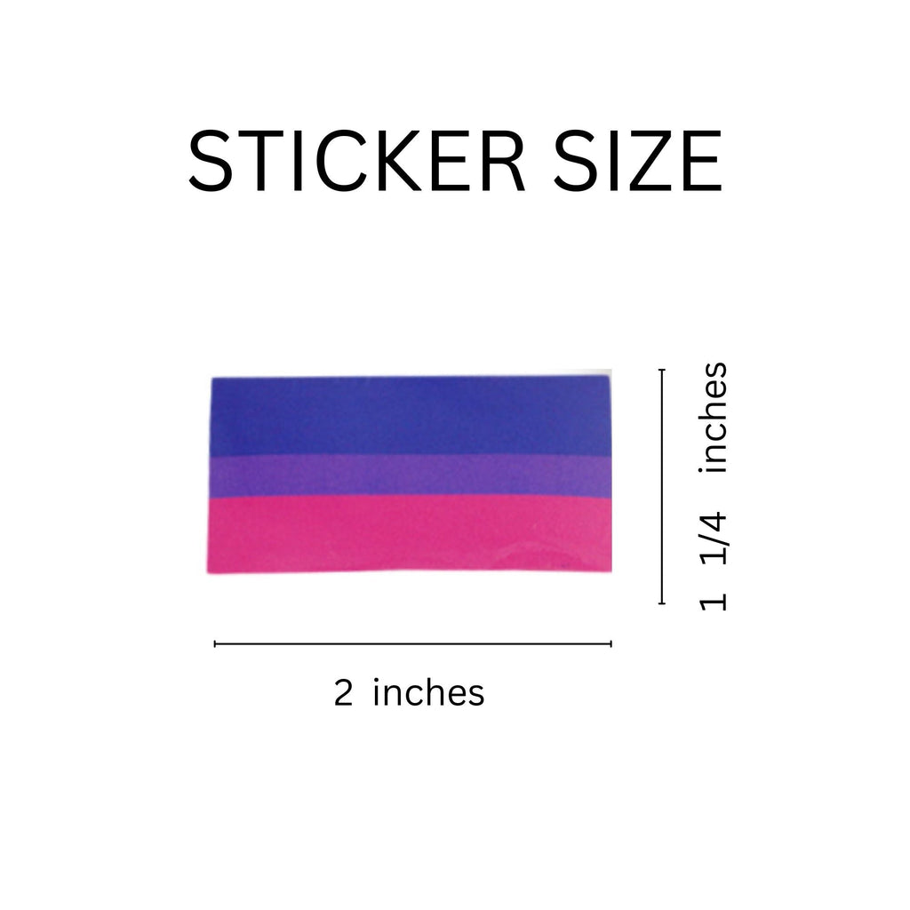 Bisexual Rectangle Flag Stickers (250 per Roll) The Awareness Company