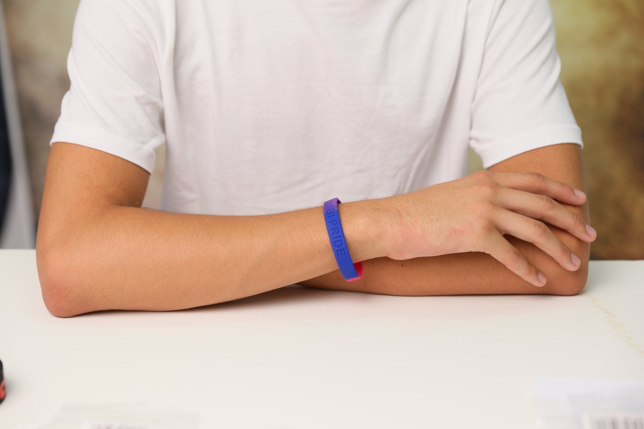 Bisexual Flag Colored Silicone Bracelets The Awareness Company
