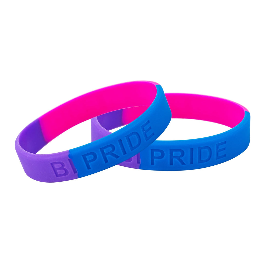 Bisexual Flag Colored Silicone Bracelets The Awareness Company