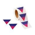 Bisexual Triangle Shaped Stickers (250 per Roll) The Awareness Company