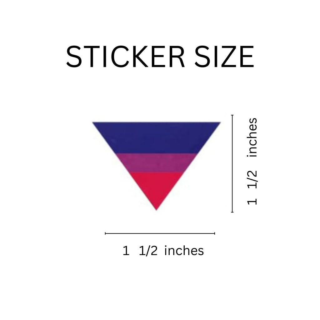 Bisexual Triangle Shaped Stickers (250 per Roll) The Awareness Company