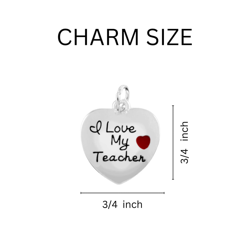 Black Cord I Love My Teacher Bracelets The Awareness Company