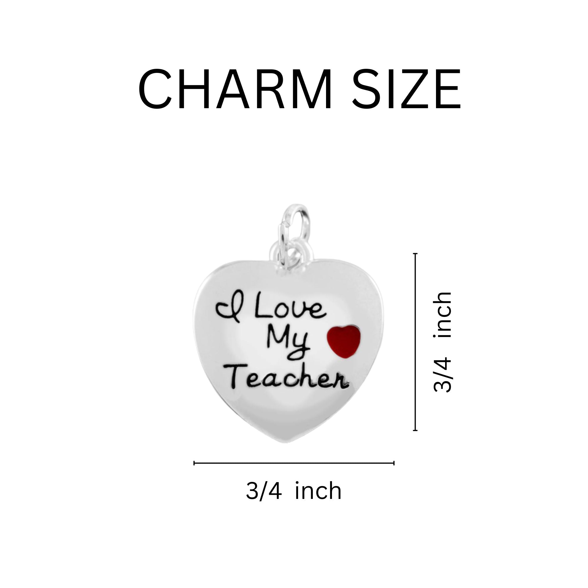 Black Cord I Love My Teacher Bracelets The Awareness Company