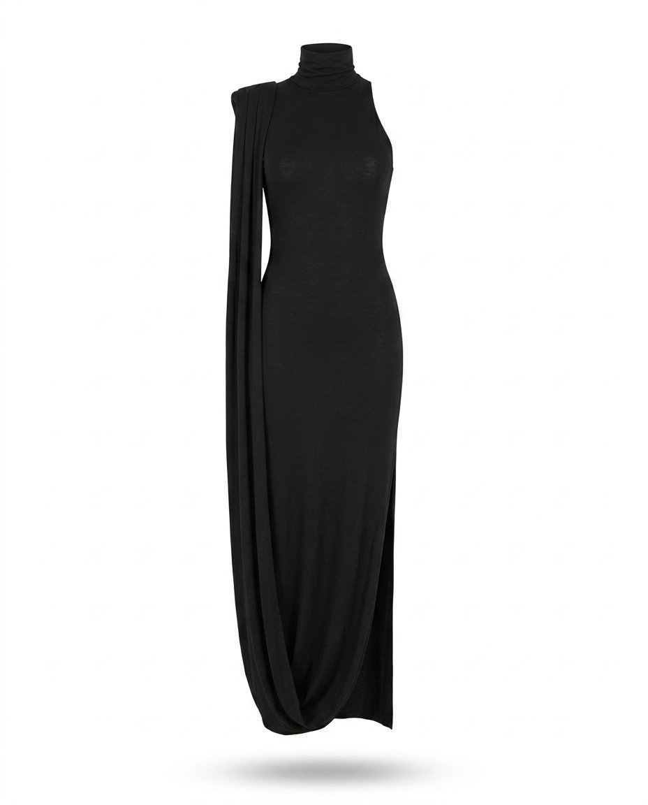 Radiant High Neck Maxi Dress Boho Brown