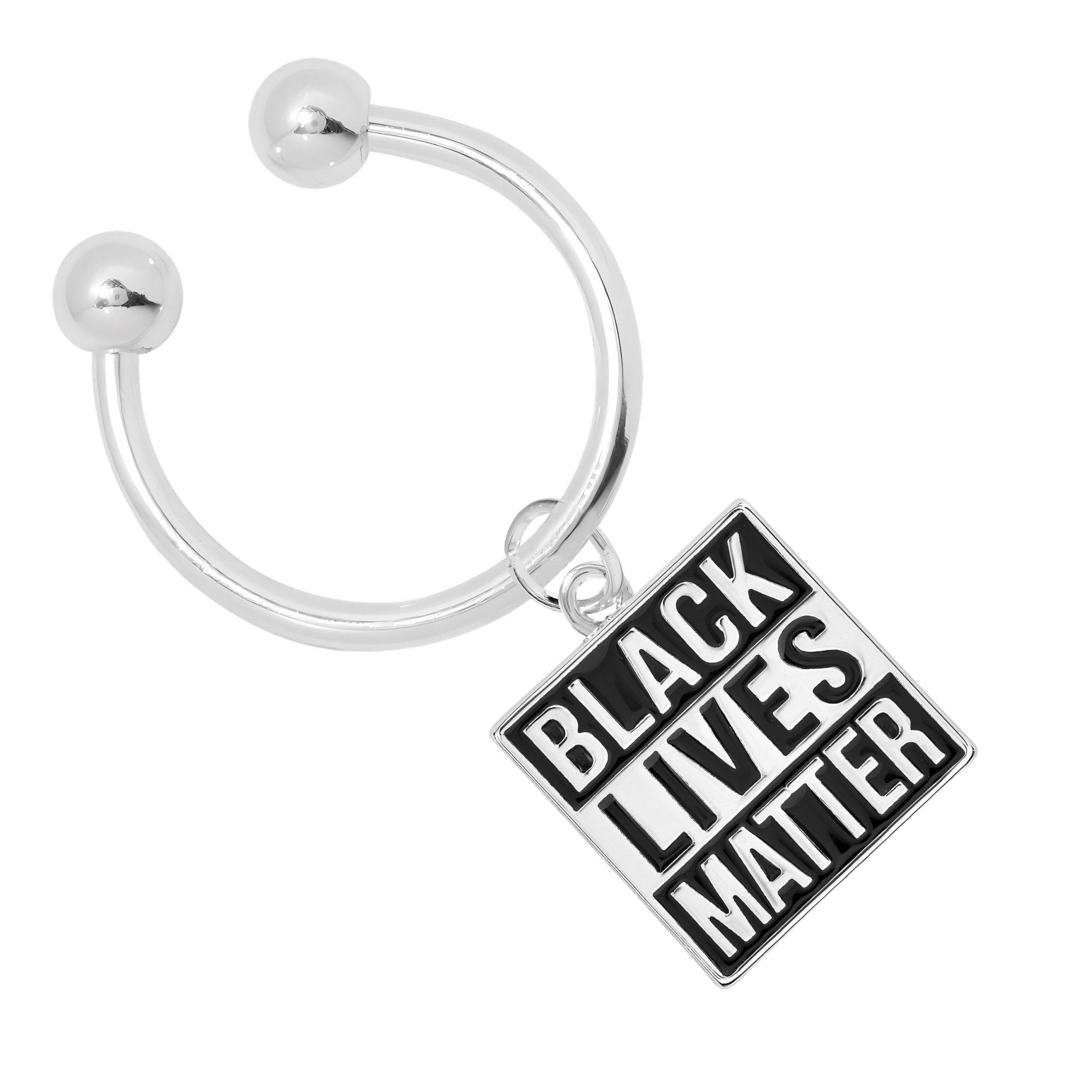 Black Lives Matter Horsehoe Style Keychains The Awareness Company