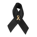 Satin Black Ribbon Awareness Pins The Awareness Company