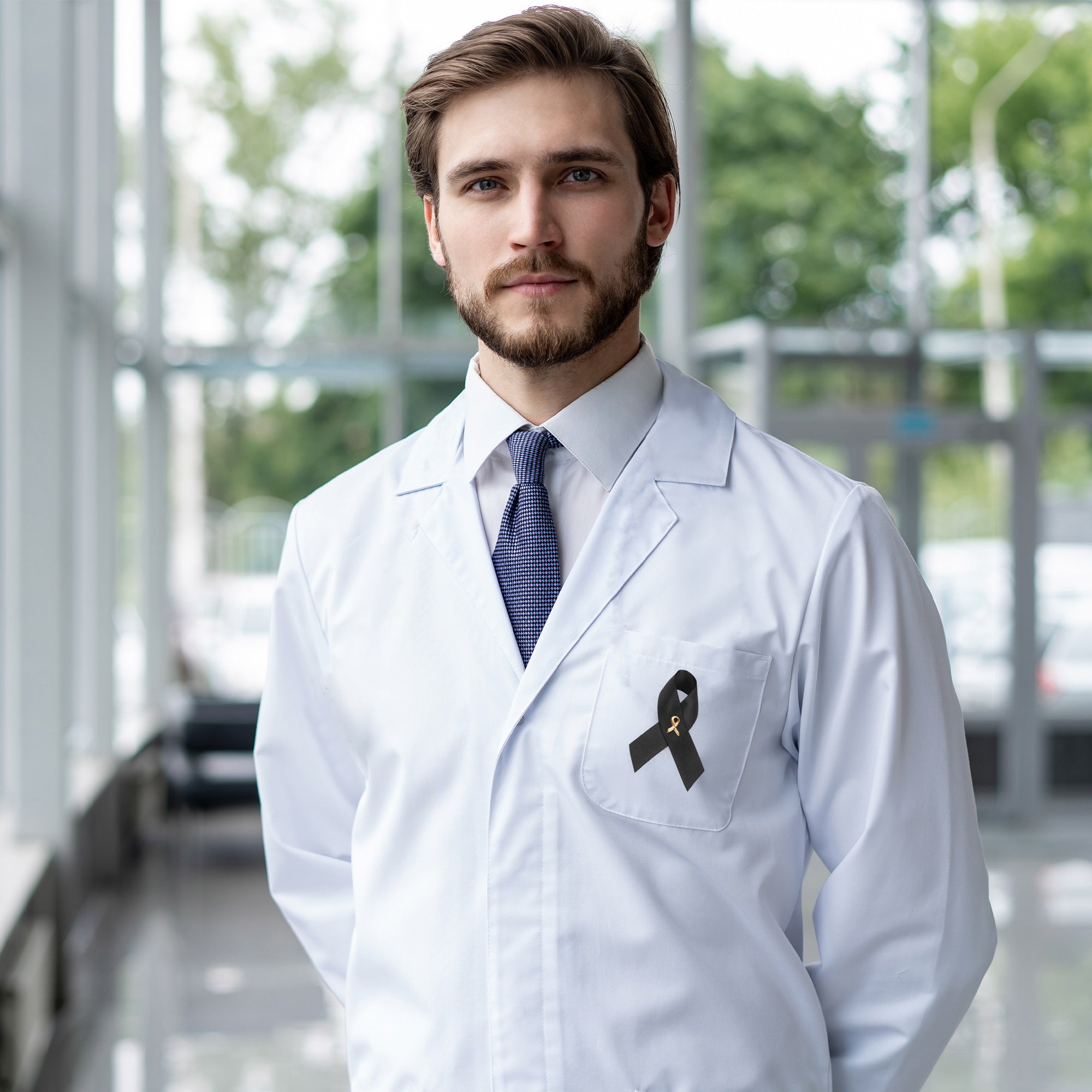 10 Pack Satin Black Ribbon Awareness Pins The Awareness Company