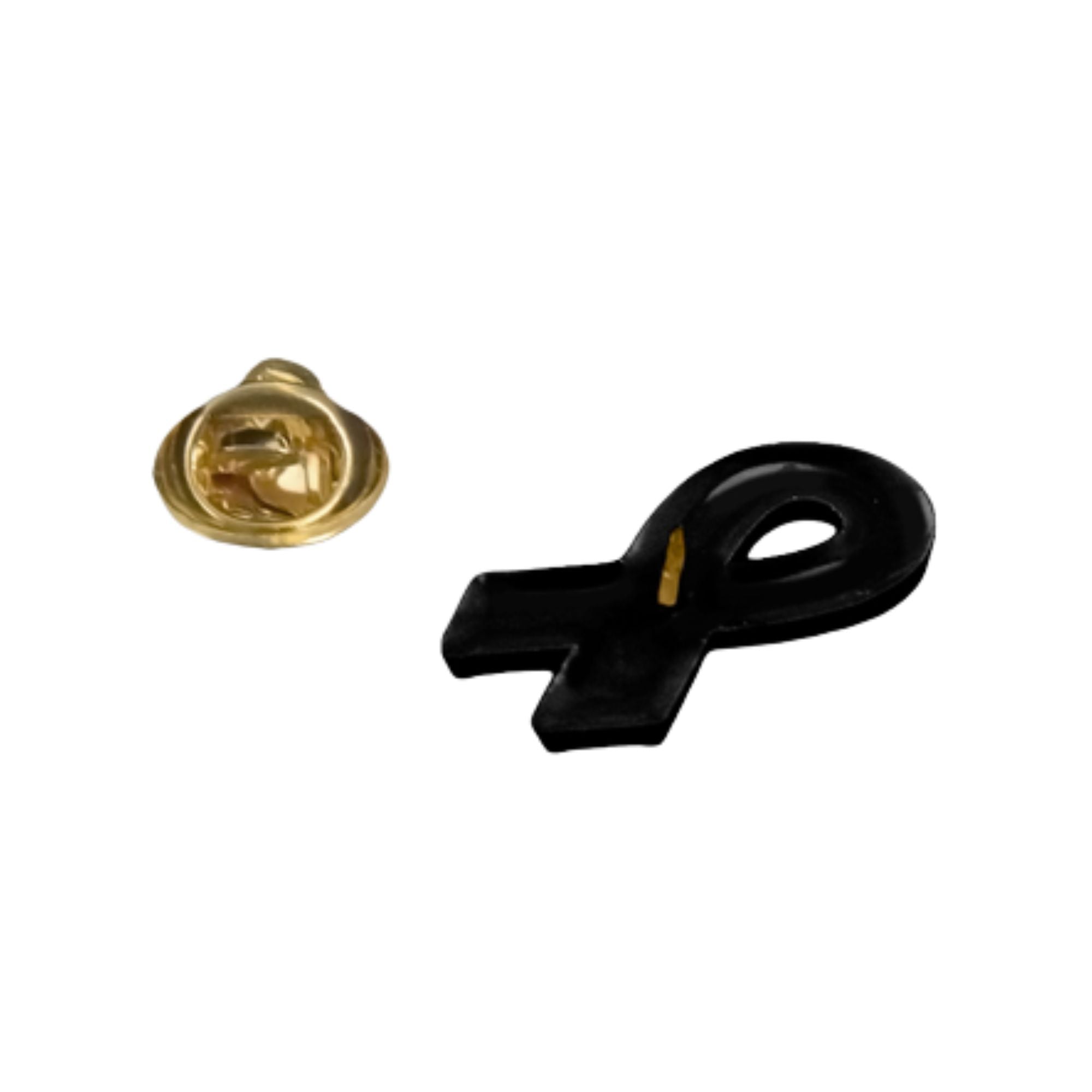 Black Ribbon Silicone Pins The Awareness Company