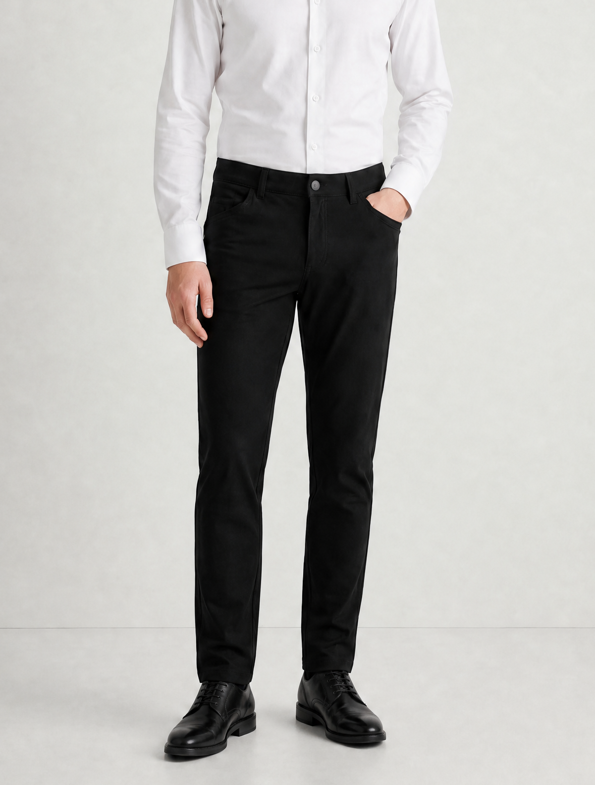 NEW & UPDATED Super - Stretch Men's Chinos //Casual// Black - Performance Collection LEVINAS® Official