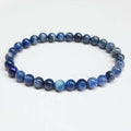 Blue Kyanite Round Bead Bracelet - Communication Elixir Sacred Crystals