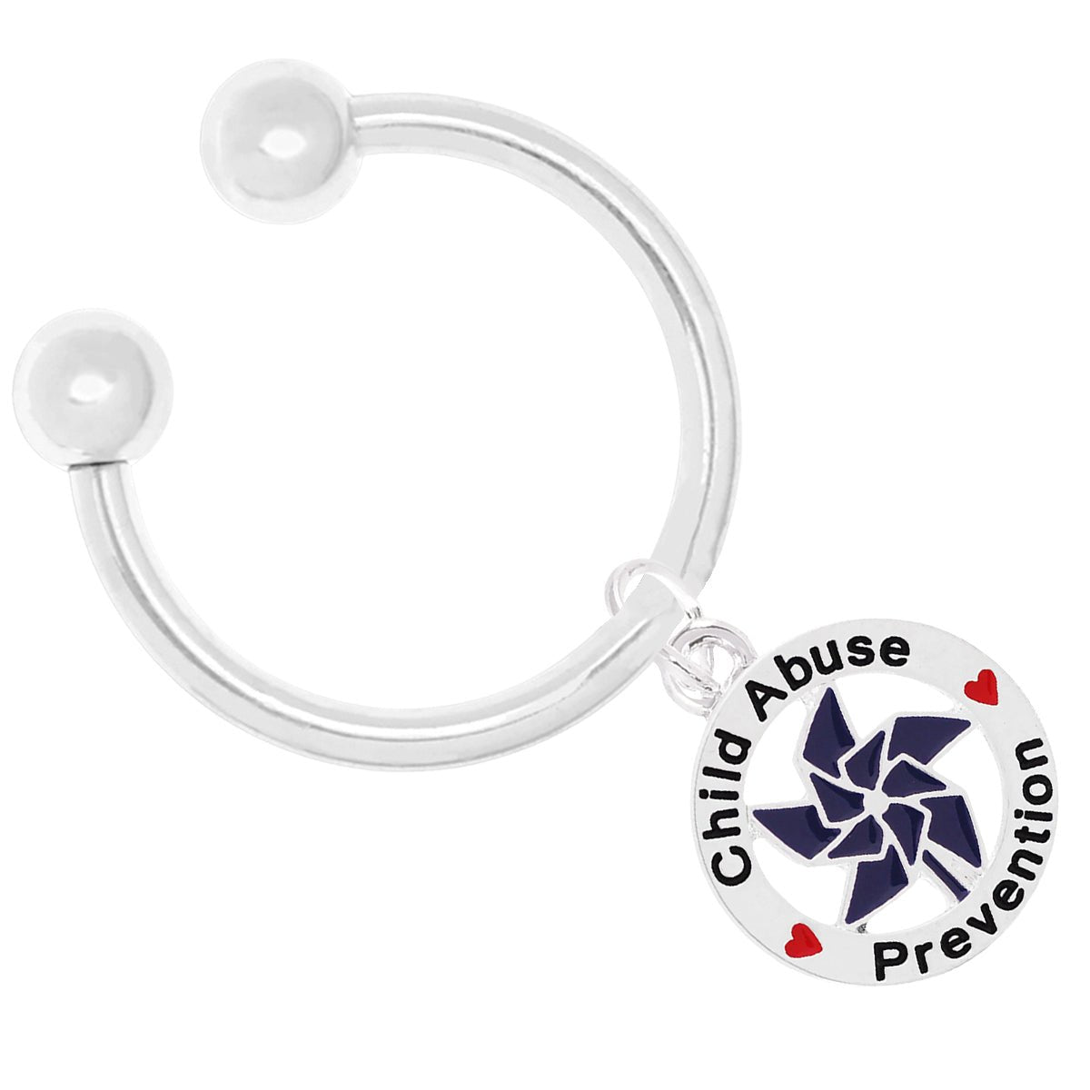 Blue Pinwheel Charm Child Abuse Prevention Key Chains The Awareness Company