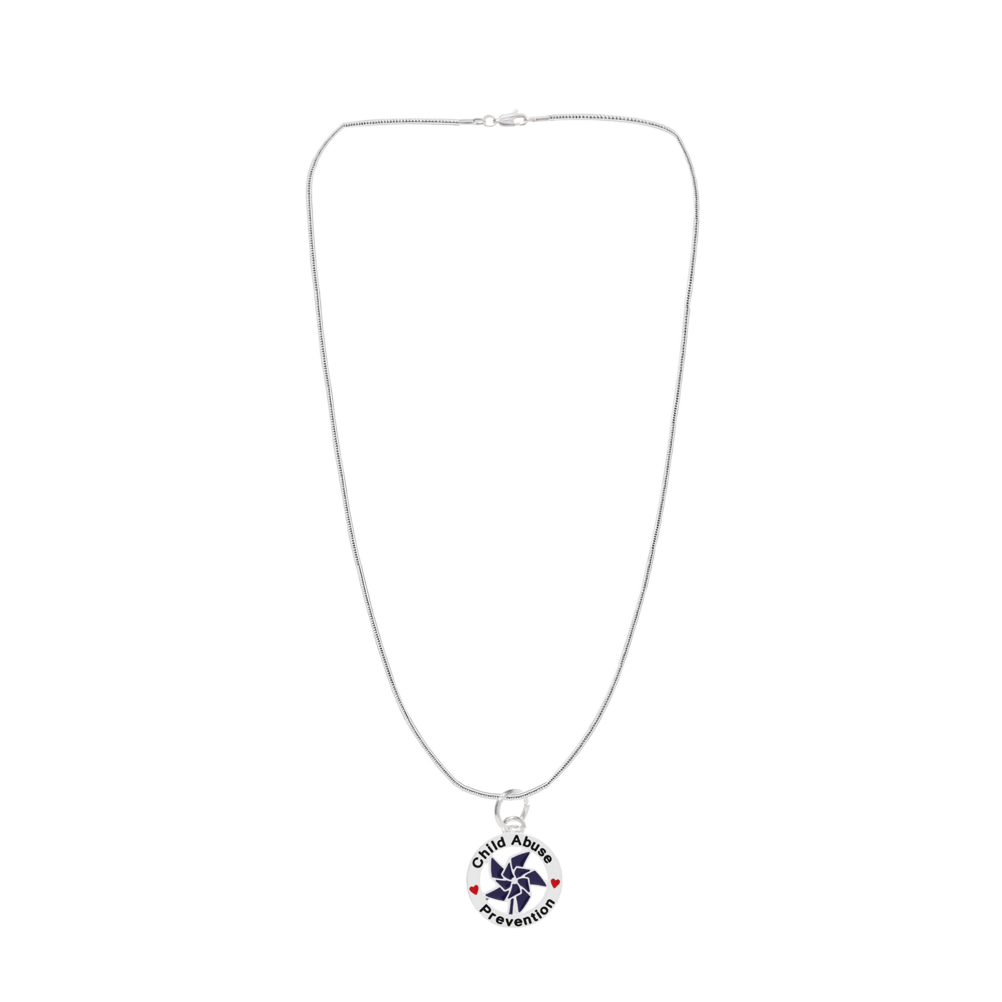 Blue Pinwheel Charm Child Abuse Prevention Necklaces The Awareness Company