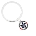 Blue Pinwheel Charm Child Abuse Prevention Split Style Key Chains The Awareness Company