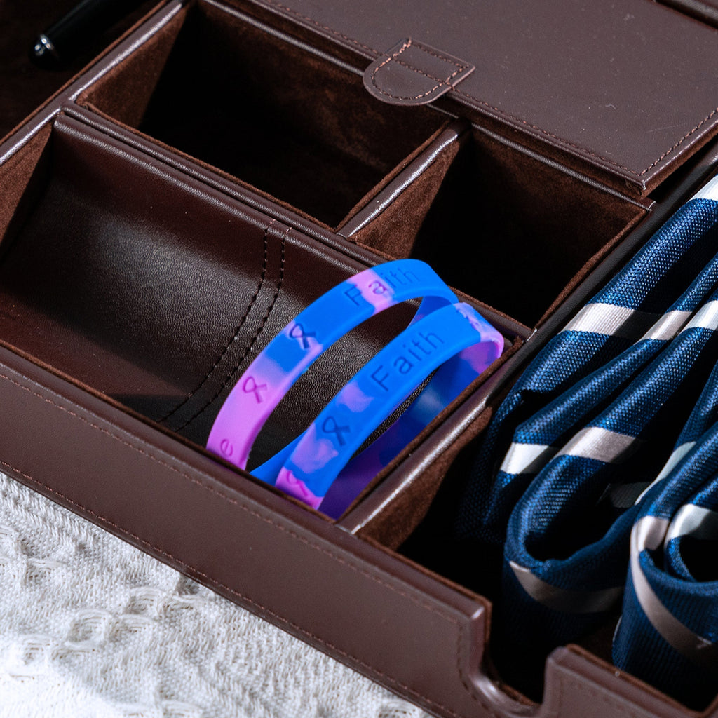 Blue & Purple Silicone Bracelets The Awareness Company