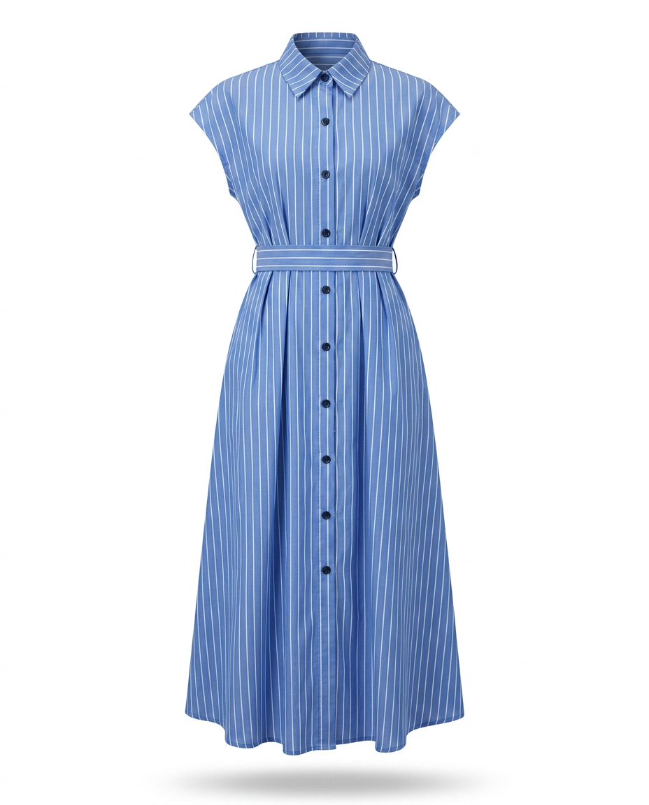 Free Spirit Striped Button Maxi Dress Boho Brown