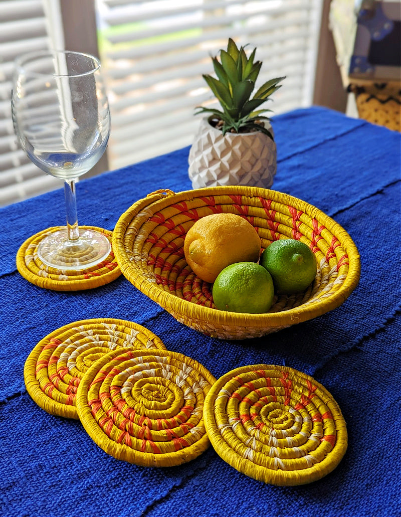 Small Woven Raffia African Baskets {Multiple Colors} Reflektion Design