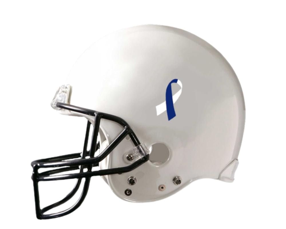 25 Pack Blue & White Ribbon Decals The Awareness Company