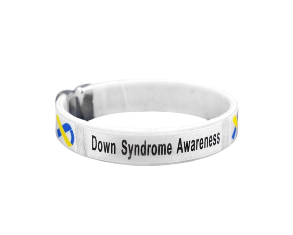 Blue & Yellow Ribbon Down Syndrome Awareness Bangle Bracelets The Awareness Company