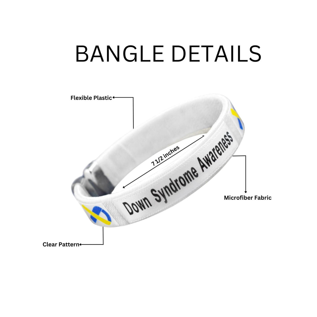 Blue & Yellow Ribbon Down Syndrome Awareness Bangle Bracelets The Awareness Company