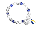 Blue & Yellow Ribbon Where There is Love Bracelets The Awareness Company