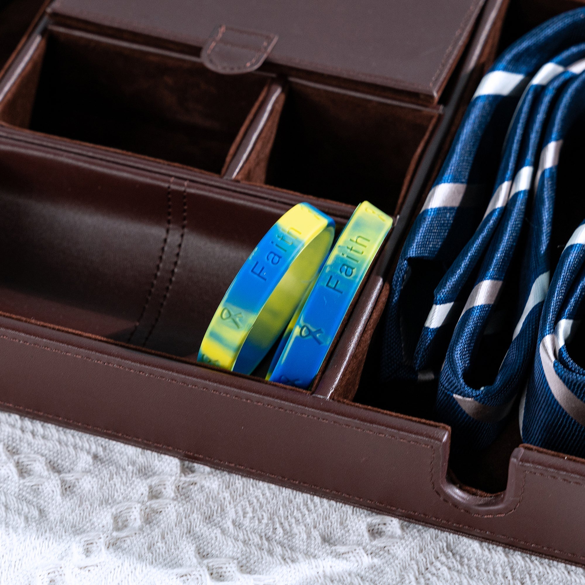 Blue & Yellow Silicone Bracelets The Awareness Company