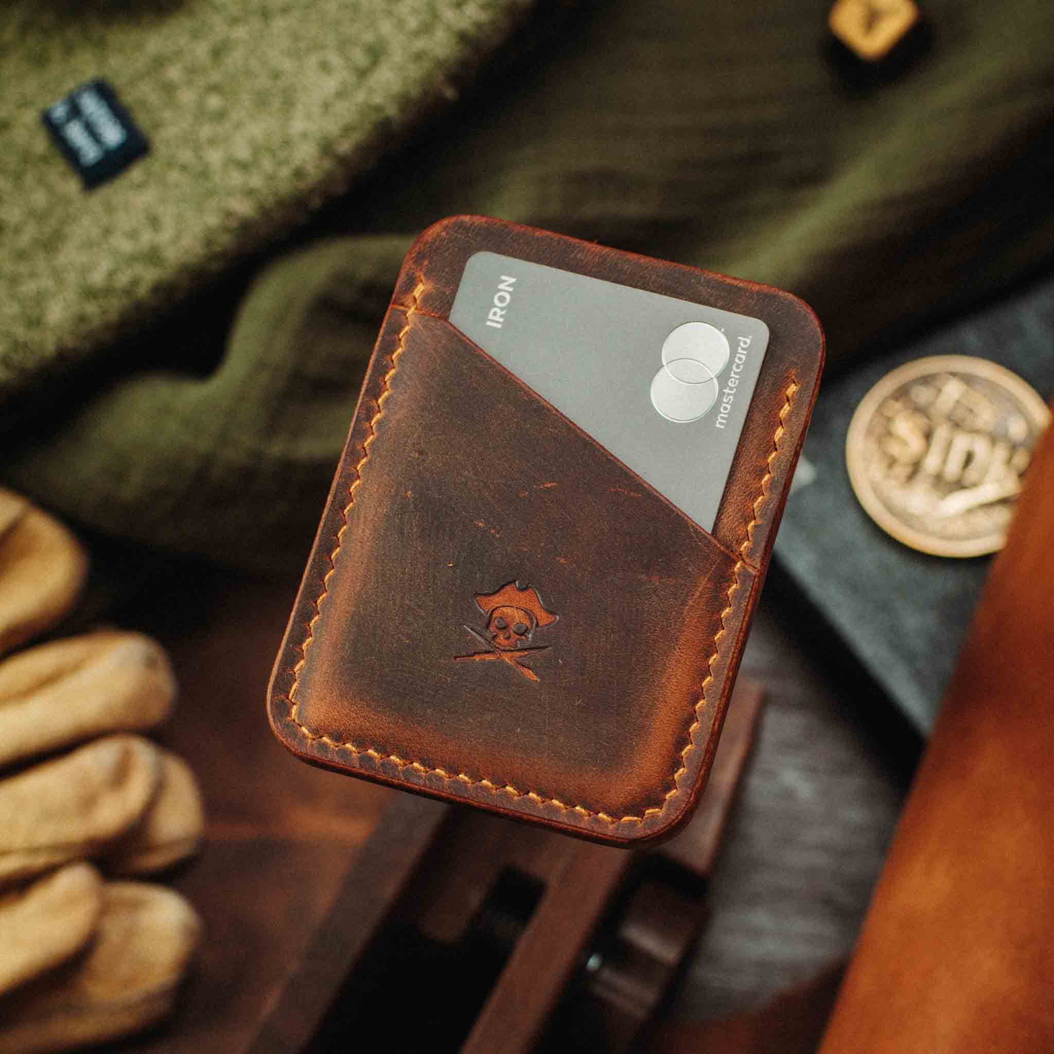 Slim Leather Wallet - Boatswain v3 | Minimalist Card Holder | EDC Pirate Goods