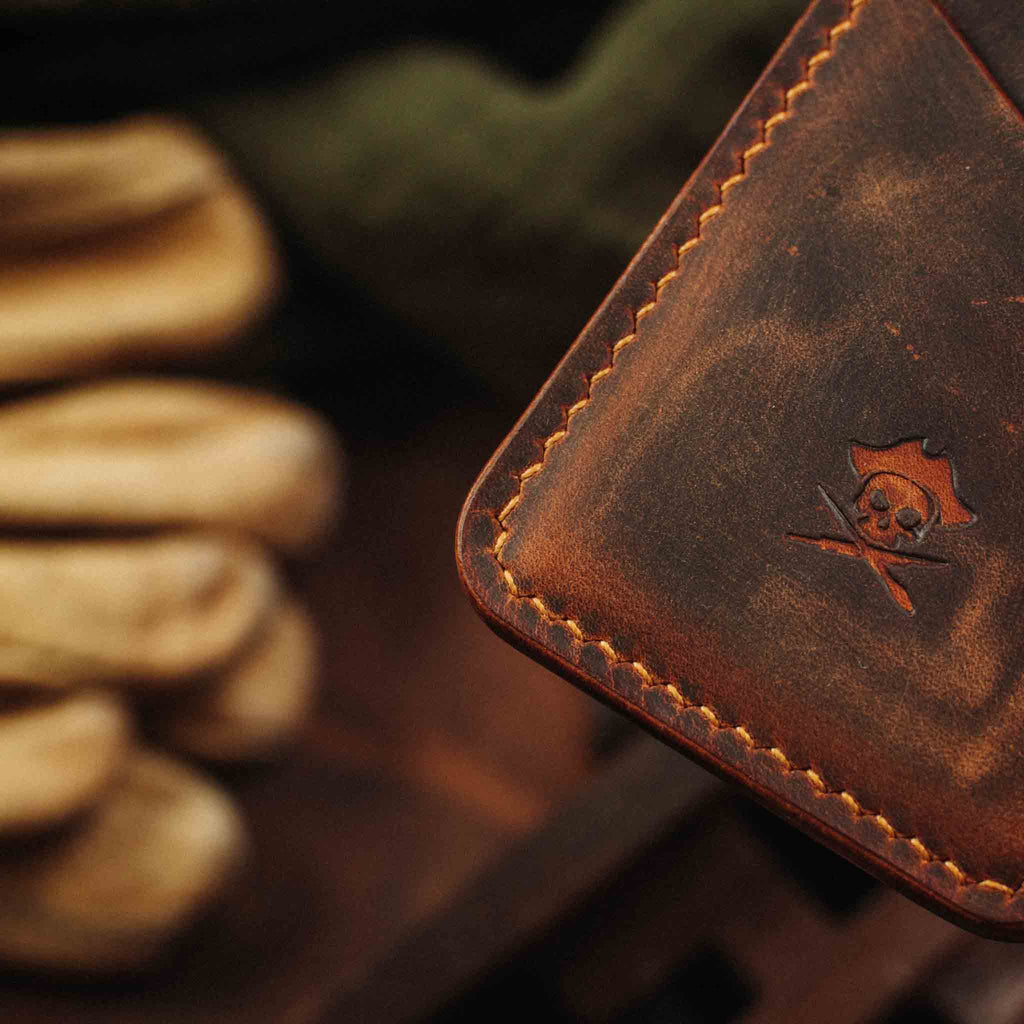 Slim Leather Wallet - Boatswain v3 | Minimalist Card Holder | EDC Pirate Goods