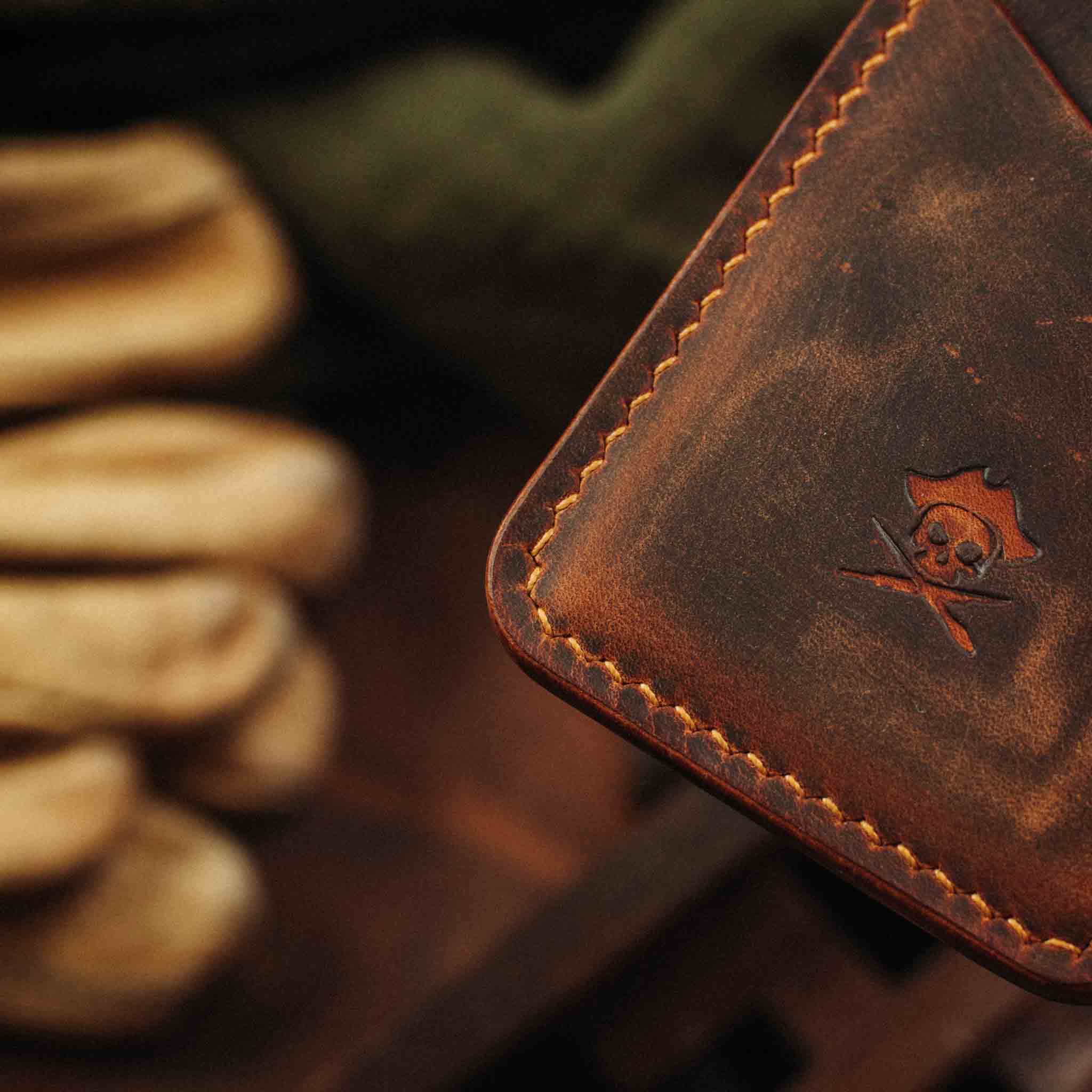 Slim Leather Wallet - Boatswain v3 | Minimalist Card Holder | EDC Pirate Goods