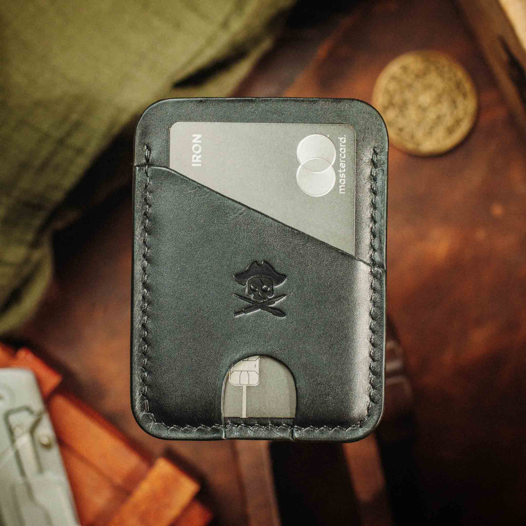 Minimalist Leather Wallet - Boatswain v4 | Slim Card Holder | EDC Pirate Goods