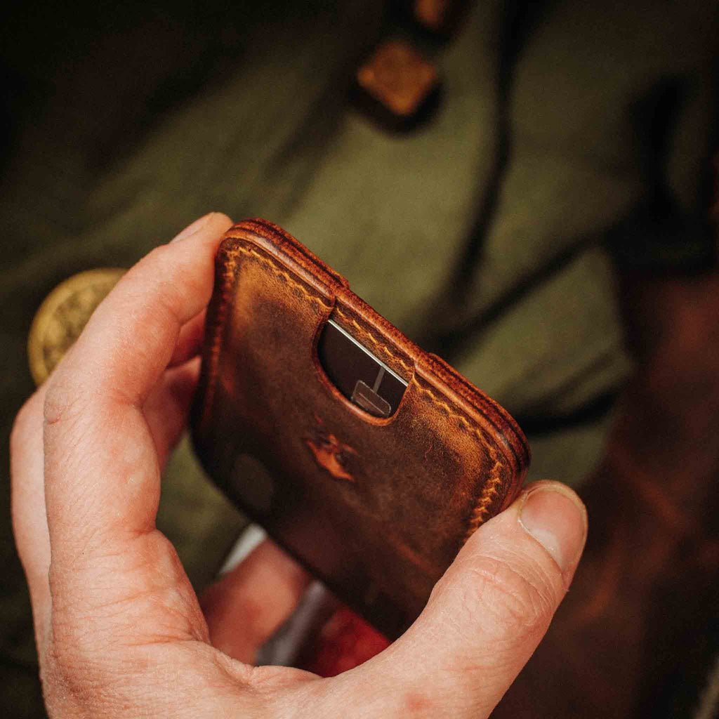 Minimalist Leather Wallet - Boatswain v4 | Slim Card Holder | EDC Pirate Goods