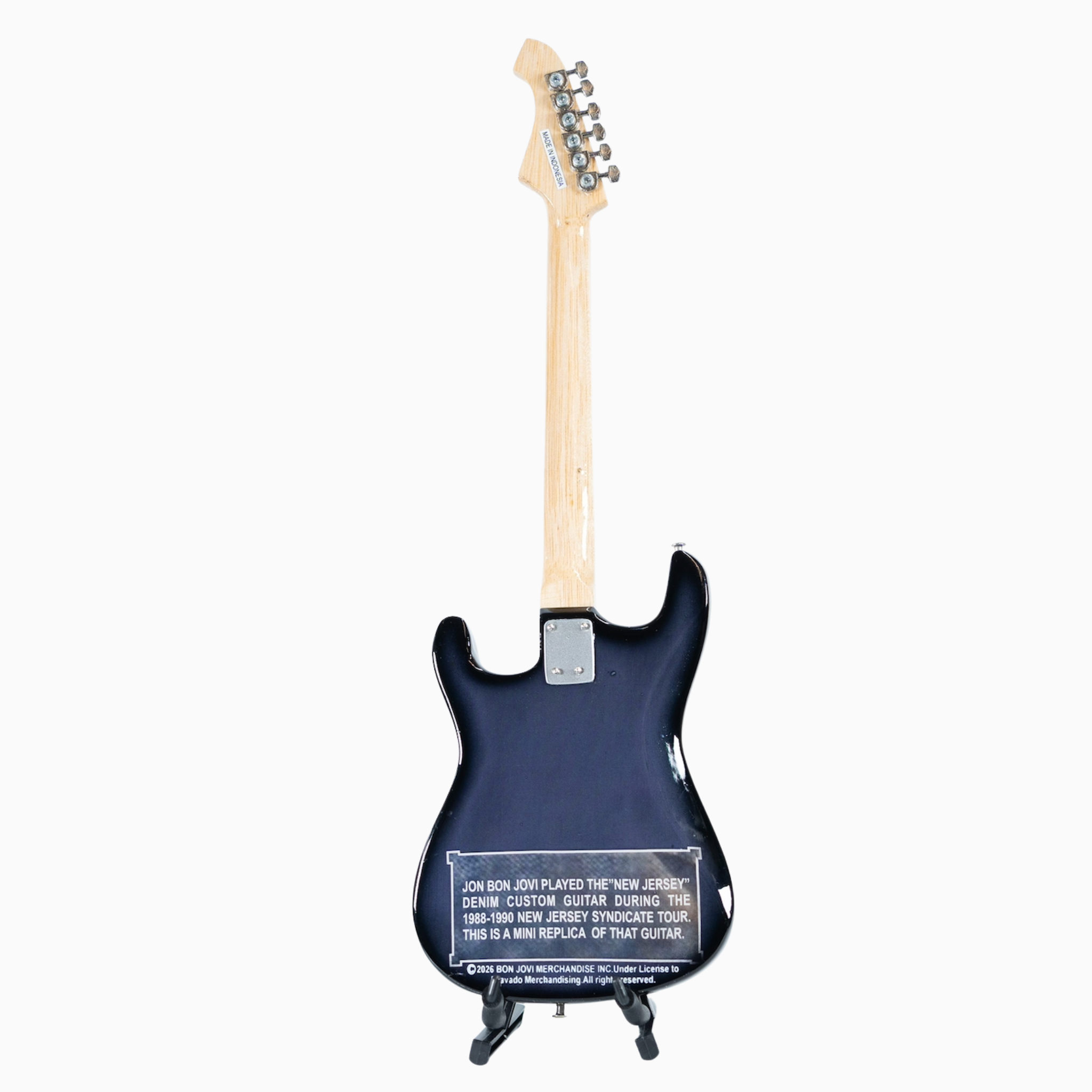 Bon Jovi Denim Collectible Miniature Guitar The Mini Axe