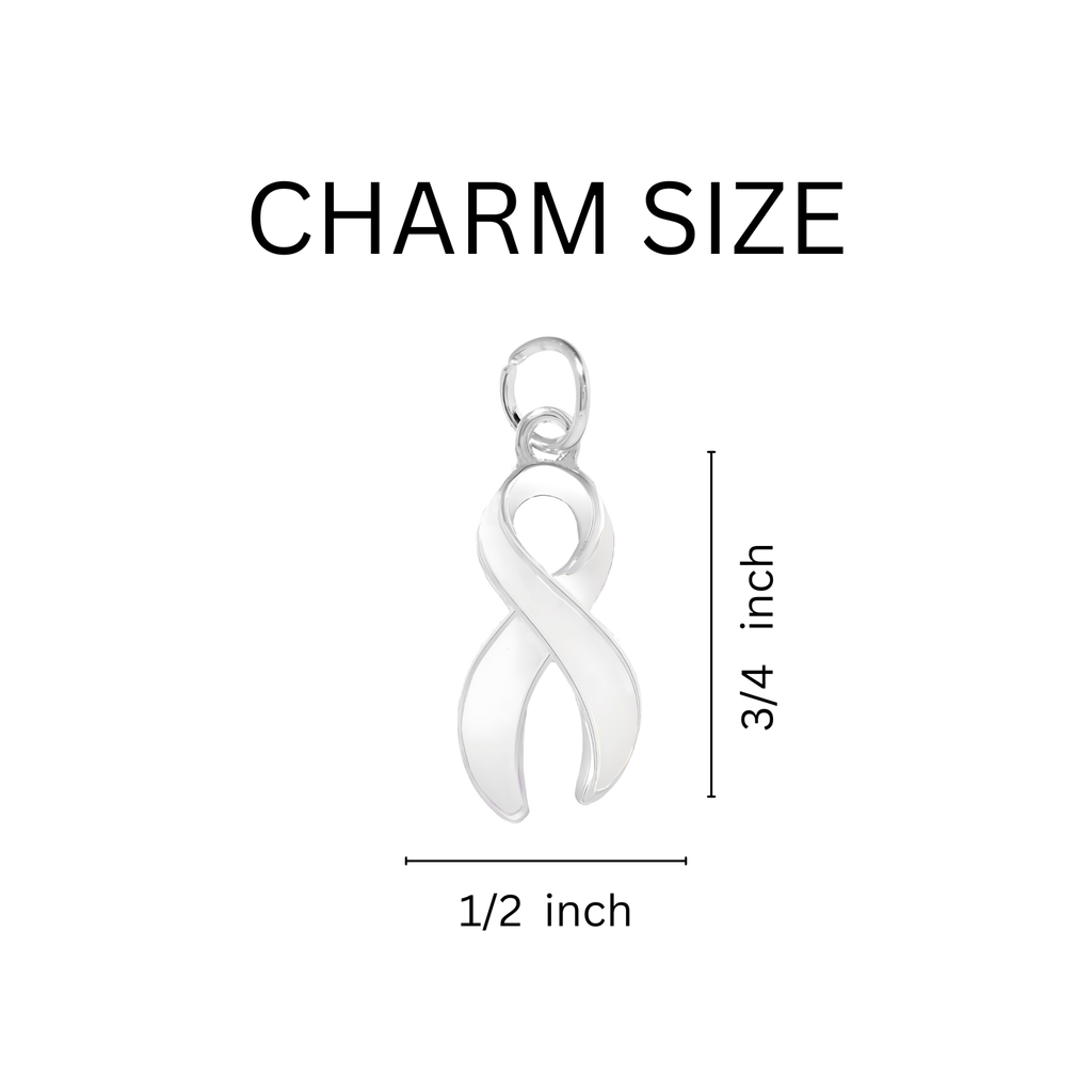 Bone Cancer Heart Awareness Charm White Ribbon Rope Bracelets The Awareness Company