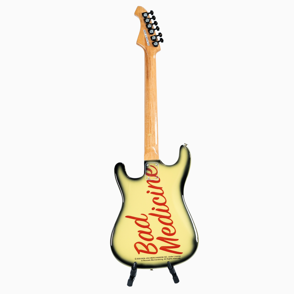 Bon Jovi Slippery When Wet Collectible Miniature Guitar The Mini Axe