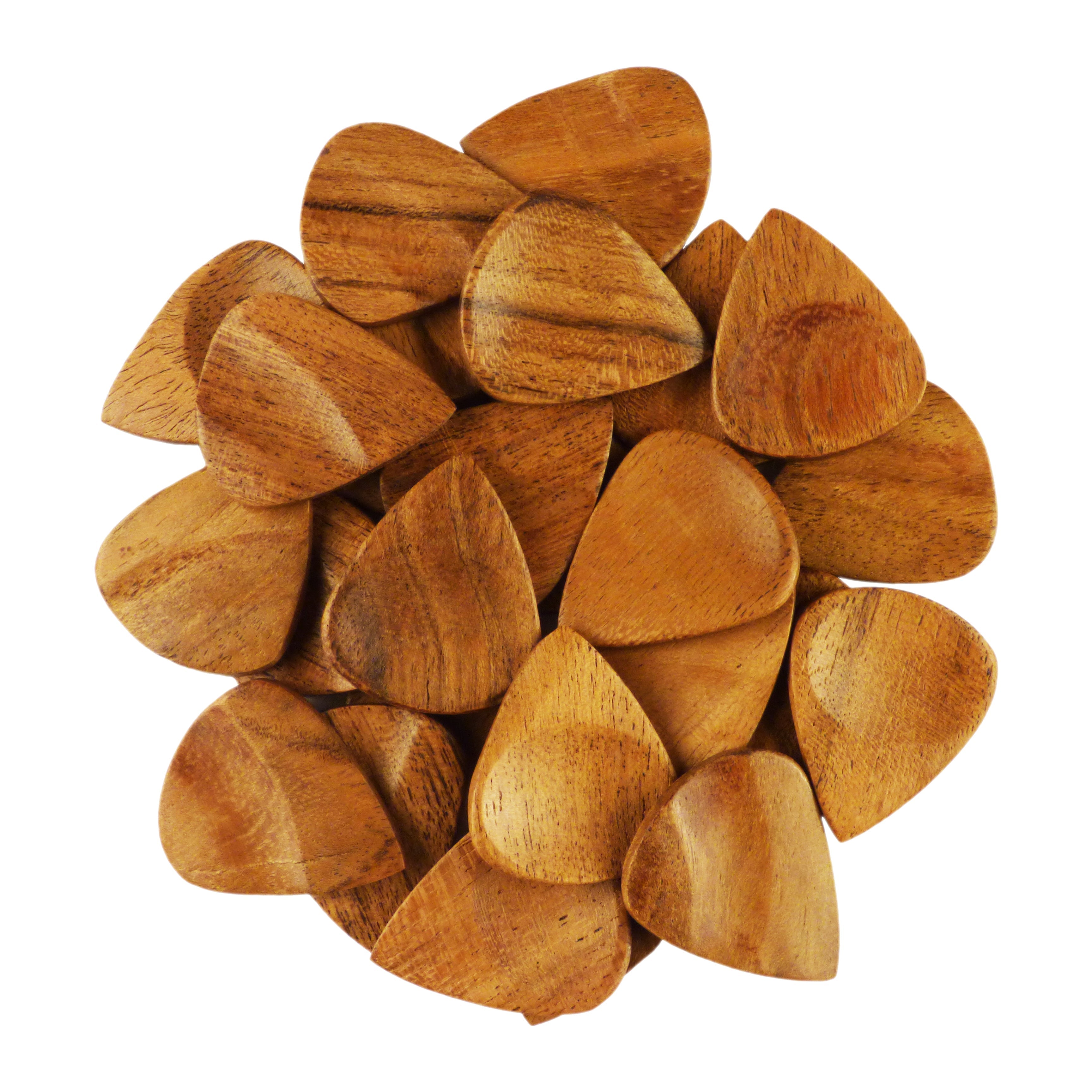 Acacia Wood Guitar Or Bass Pick - 3.0 mm Ultra Heavy Gauge - 351 Groove Shape - Natural Finish Handmade Specialty Exotic Luxury Plectrum Exotic Plectrums