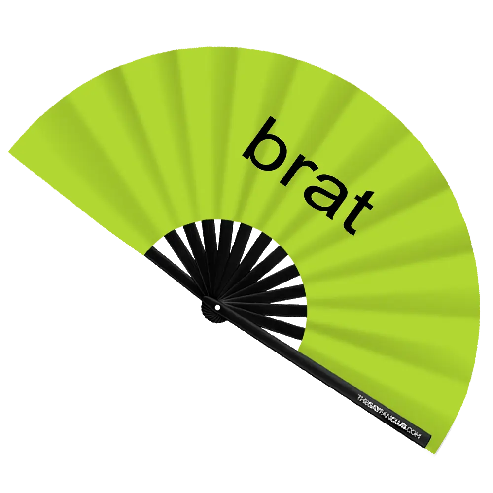 "Brat" Green Fan The Gay Fan Club
