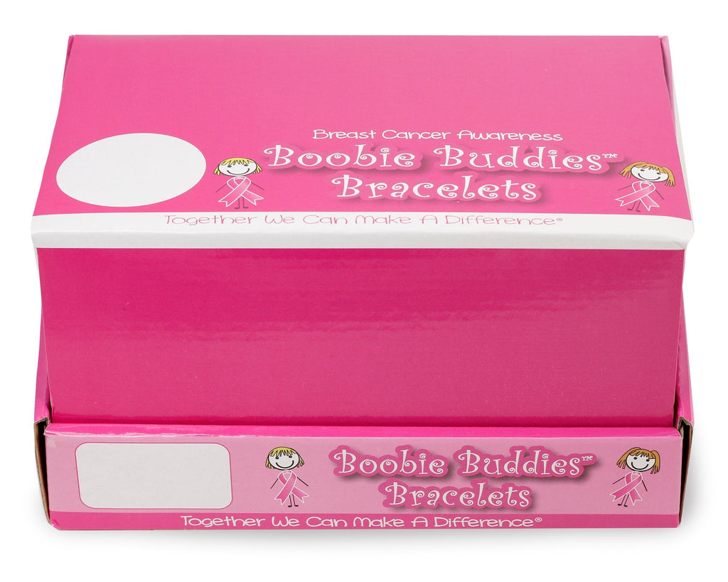 Breast Cancer Boobie Buddie Bracelet Counter Display (12 Cards) The Awareness Company