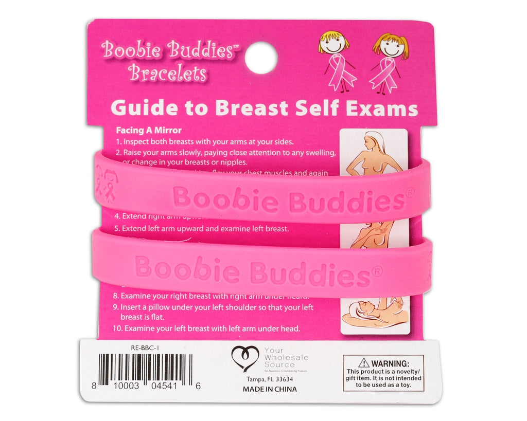 Breast Cancer Boobie Buddie Bracelet Counter Display (12 Cards) The Awareness Company