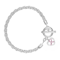Breast Cancer Pink Crystal Ribbon Rope Bracelets The Awareness Company