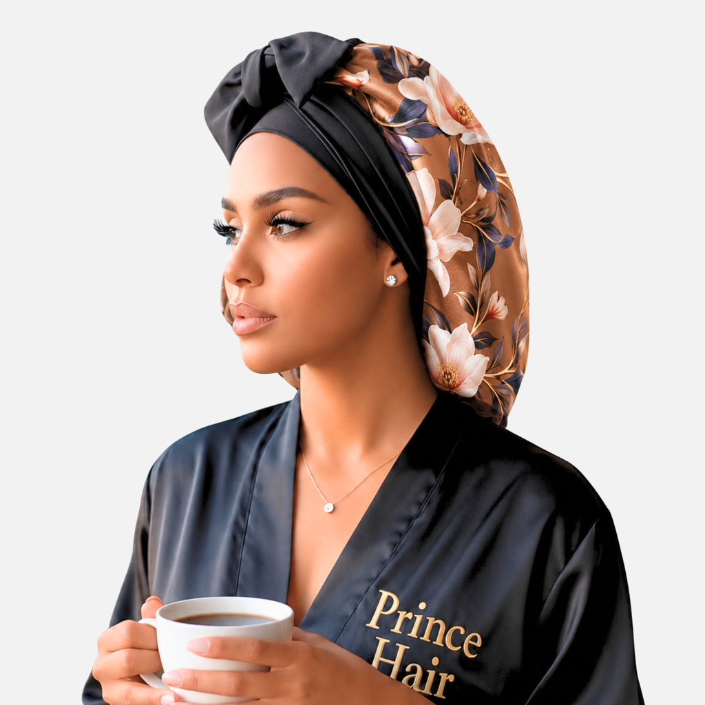 Satin Hair Bonnet for Sleeping – Adjustable Stretch Tie PHC
