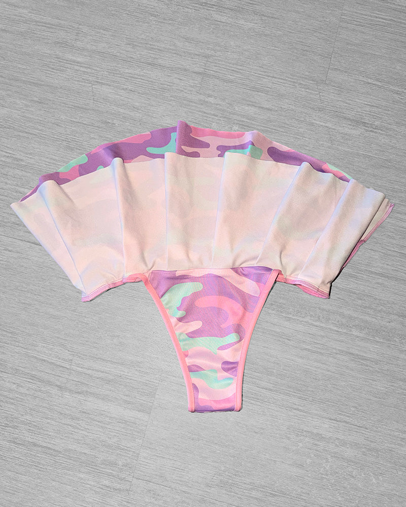 Cotton Candy Camo Mini Skirt SUSPEX Rave Outfits