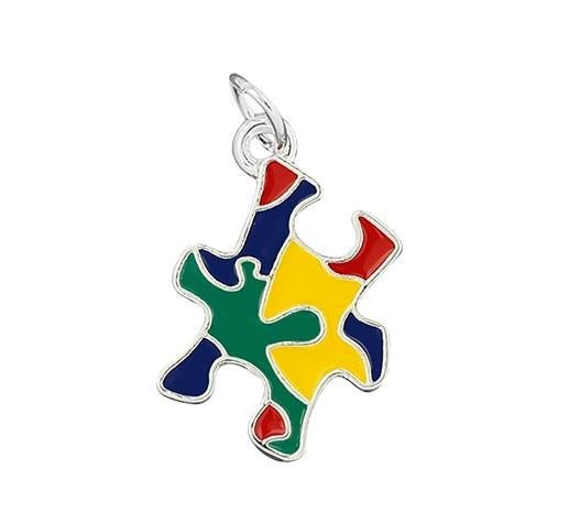 Bulk Autism Awareness Colored Puzzle Piece Charms The Awareness Company